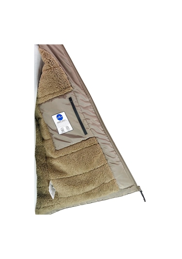 Erkek Kapitone Kapüşonlu Içi Peluş Bej Mont 001