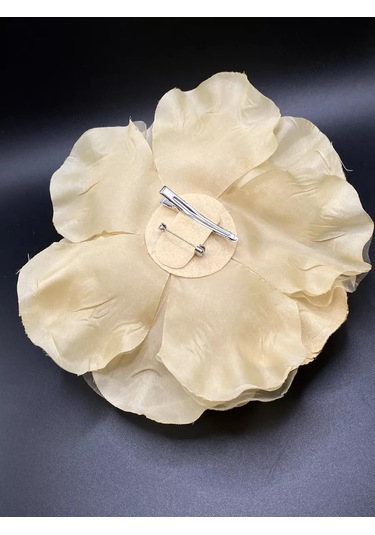 Amely Rid Büyük Ve İri Kumaş Gül Rengi Broş Tokası 175051158 Bej