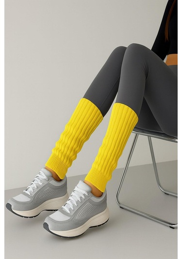 Basic Kalın Pamuk İçerikli Tozluk Sarı