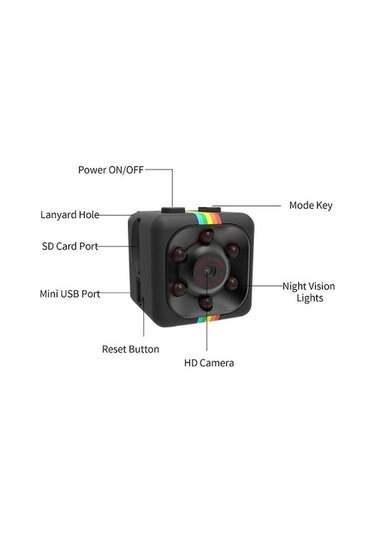 Ankatek Mini Sq11 1080p Hd Spor Dv Kamera Taşınabilir Gece Görüşü Hareket Algılama Geniş Açı Ev Ve Ofis İçin Desteklenen 32 Gb Maks. Tf Kart Au Kırmızı Kırmızı