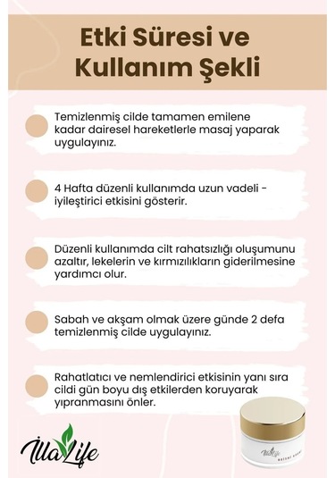 İlla Life Reishi Mantarı Özlü Yaşlanma ve Kırışıklık Karşıtı Cilt Bakım Kremi 50 ML