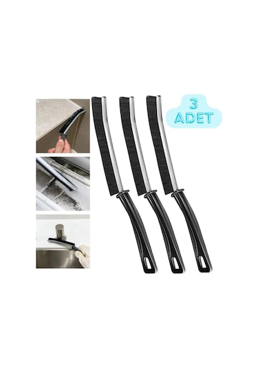 3 Adet Çok Amaçlı Detay Temizlik Fırçası Banyo Lavabo Mutfak İnce Fırça