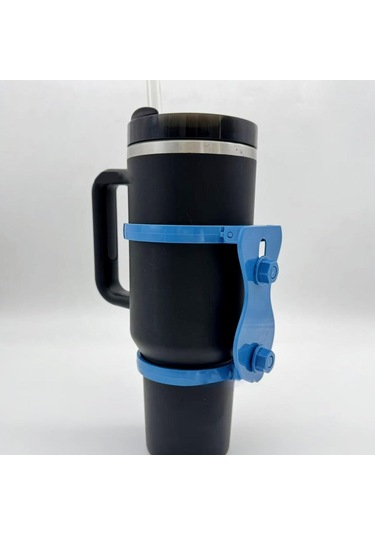 Suntek Bardak Tutucu İçki Ataşmanı Delik Çanta Plaj Tote Mavi