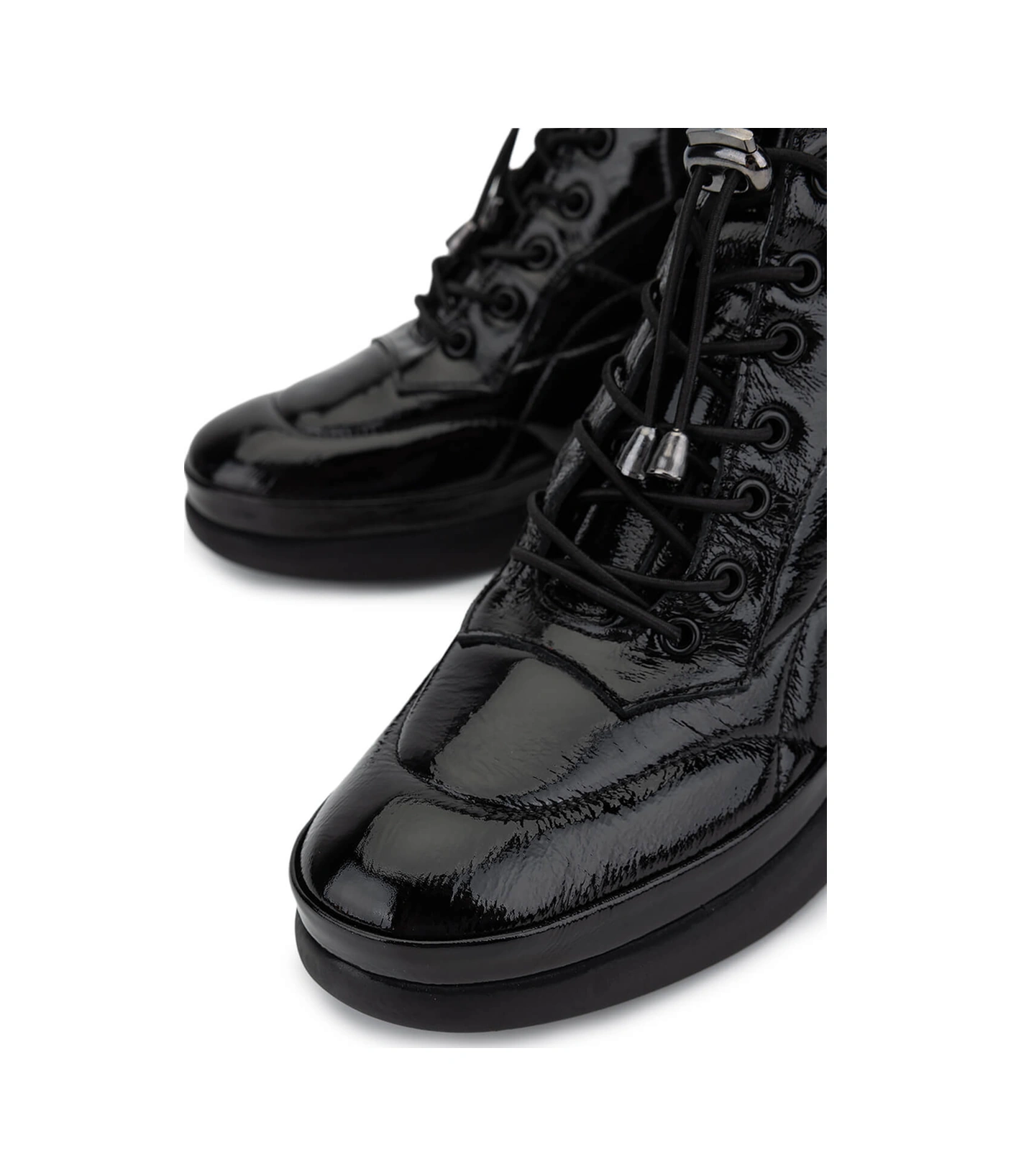 Tamer Tanca Kadın Hakiki Deri Siyah Kırışık Rugan Casual Bot 824 3559 Bn Bot Sk24-25 Sıyah Krsk Rgn SİYAH RGN