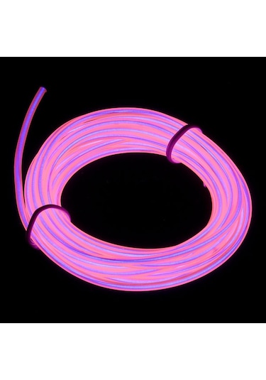El Wire Neon İp Led - Pembe 3m