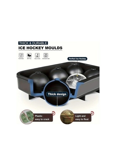 Didadodo 6 Bölme Siyah Silikon Küp Kalıp - Buz, Şeker Dıy 2'li Paket Siyah, Küçük Ve Pratik Siyah