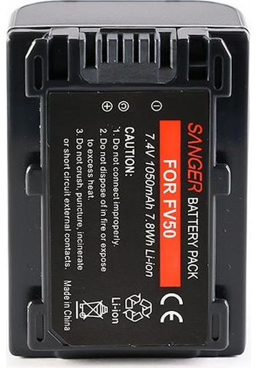 Sony Hdr-Cx11E Hdr-Cx12 Hdr-Cx500 için Sanger Np-Fv50 Batarya