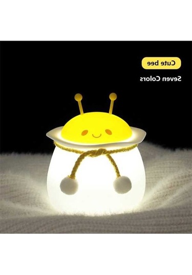 Dancemonkey Sevimli Tavşan Gece Işığı Usb Şarj Edilebilir 1200mah Işık C Sarı, Küçük Boy Çok Renkli