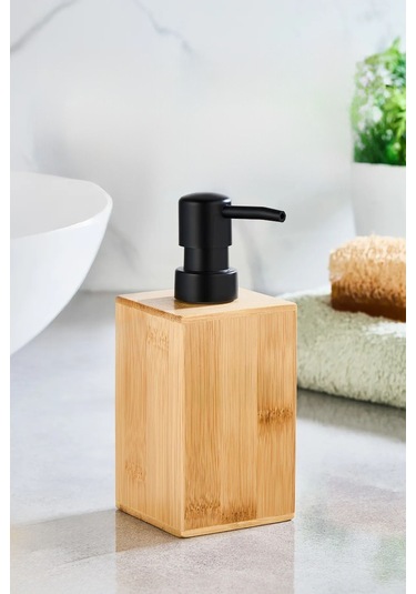 Bambu Uzun Kare Sıvı Sabunluk Bambu