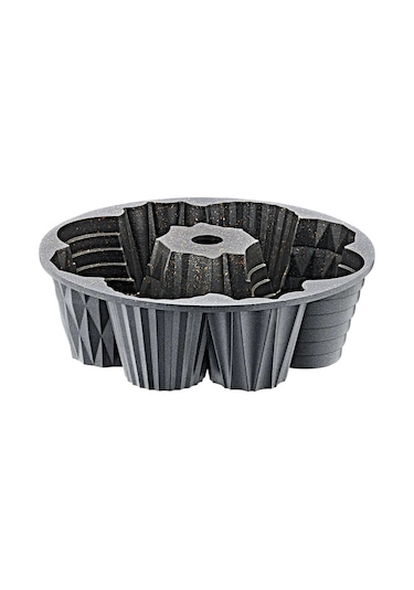 3519 - 16 Parça - Bio Granit -tencere, Tava, Düdüklü Tam Çeyiz Seti, Antrasit Gövde - Gold Detay Siyah