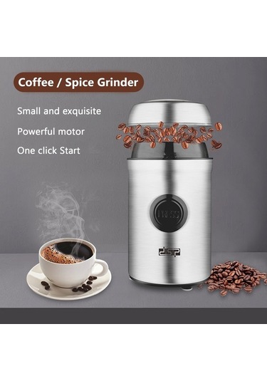 Bloomnest Dsp Paslanmaz Çelik 200w Kahve Değirmeni, 75g Kapasiteli Otomatik Taşınabilir Fasulye Öğütücü Gümüş