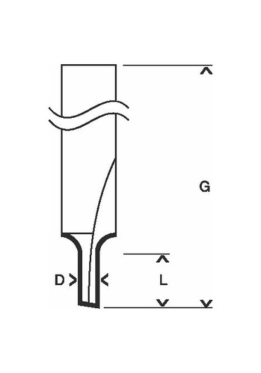 Bosch Standard Seri Ahşap İçin Tek Oluklu 8x4x51 MM Sert Metal Düz Freze Ucu - 2608628377