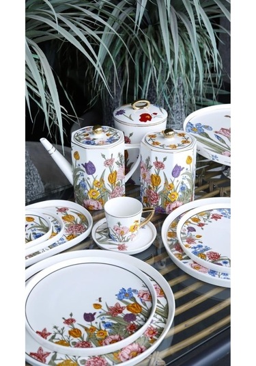 Lucky Art Olivia Bone 6'lı Servis Tabağı 21 Cm