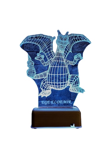 Doğumgünü Hediyesi Isimli Gece Lambası Ejderha Led Gece Lambası