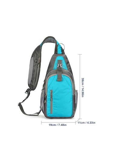 Geeksen Açık Çanta Erkekler İçin Askılı Çanta Usb Şarj Portlu Göğüs Çantası Yürüyüş İçin Çapraz Ask Siyah