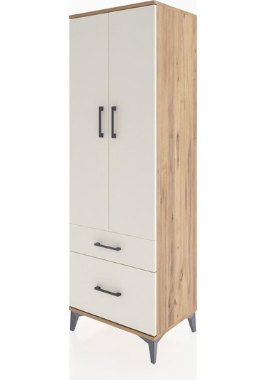 Hyperion Dolap 4 Raflı 2 Çekmeceli 2 Kapaklı 60x44x182 Çam-ay... Çam