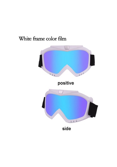 Wezone Kask Uyumlu Offroad Gözlükleri - 368 Model Kırılmaz Pc Lensli 11 Renkli - Toz Ve Rüzgar Koruyucu Moto Spor Gözlüğü Kırmızı Çerçeve Renkli Cam