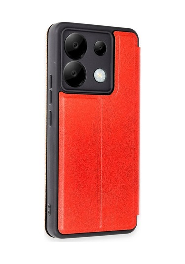 Newface Xiaomi Redmi Note 13 Pro 5g Kılıf Flip Cover Semeglbl - 23 - Kırmızı