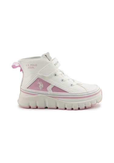 U.s. Polo Assn. Keltes Jr 5pr Beyaz Kız Çocuk High Sneaker 000000000102027889 Beyaz-Pembe