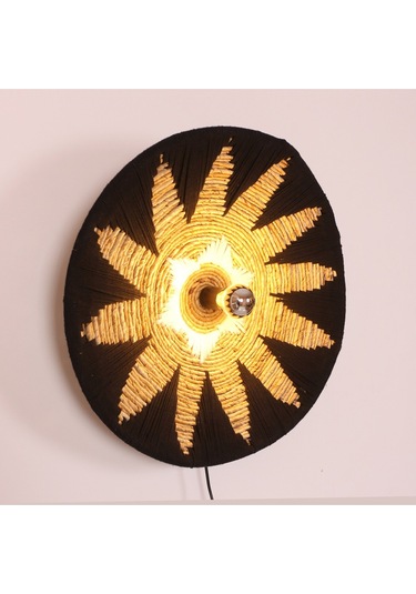 Maya 77x15 Cm Çap- Doğal Abaka Duvar Apliği Mix