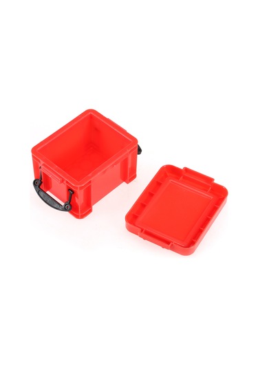 Tenfowee Rc Tırmanma Arabası İçin Kırmızı Plastik Kutu, 8.5x6.5x5cm Fakatli Taşıma Aksesuarı