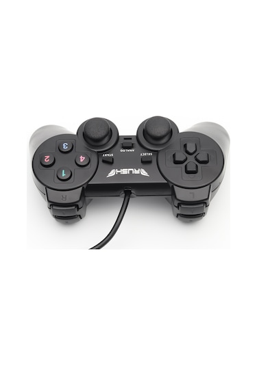 Rush Winner GP808 Çift Titreşimli PC USB Kablolu Oyun Kolu Gamepad Joystick