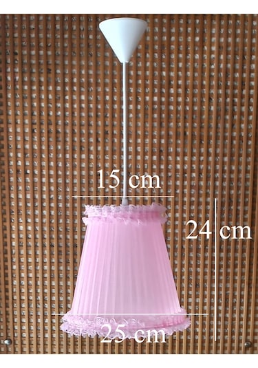 N-07 Pembe Organze Yatak Odası Çocuk Ve Bebek Odası Avize Pembe