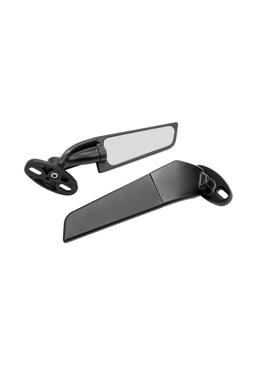 Reedark Yamaha R1/r3/r6/r15/r25/v2/v3 İçin Alüminyum Spor Stili 360 Derece Döner Aerodinamik Kanatlı Motor Görünümlü Ayna Diğer