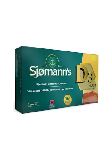 Sjomann's D3 Çiğnenebilir Jel 30 Tablet