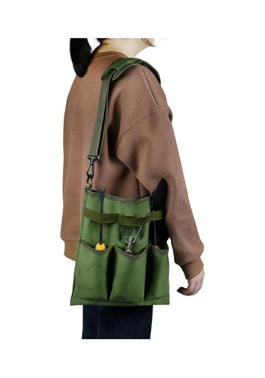 Suofeng Bahçe Aletleri Taşıma Çantası - Geniş İç Hacimli, 3 Harici Cep, Omuz Askılı Pratik Depolama Çözümü