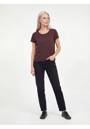 LOFT Regular Fit Kadın Tshirt K.kol Lf2040480 Q1.v1 Kahverengi