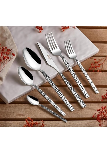 Crystal 72 Parça Çatal Kaşık Bıçak Seti Kutulu Gümüş