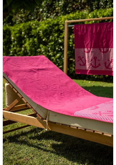 Menderes Home Cotton Collection Bukle Plaj Havlusu Çapa Fuşya