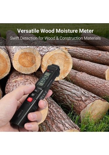 Fortunelane Fy8861 Ahşap İnşaat Nem Ölçer - Sıcaklık Ölçer, Nem Oranı Ölçer, Pil Dahil Değil