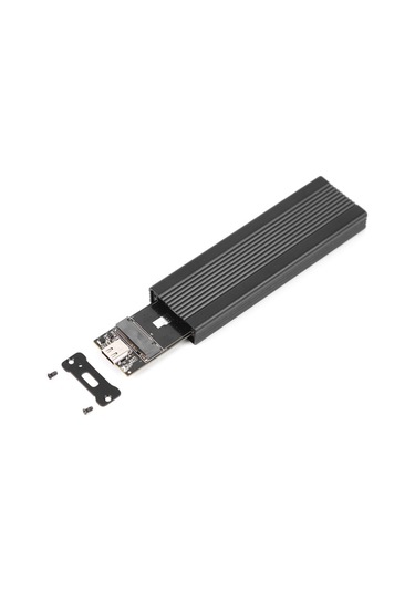 M.2 Nvme/sata Çift Protokollü Mobil Sabit Disk Kutusu Usb3.1 Tip-c Harici Ssd Muhafazası Alüminyum Alaşımlı Kabuk Siyah