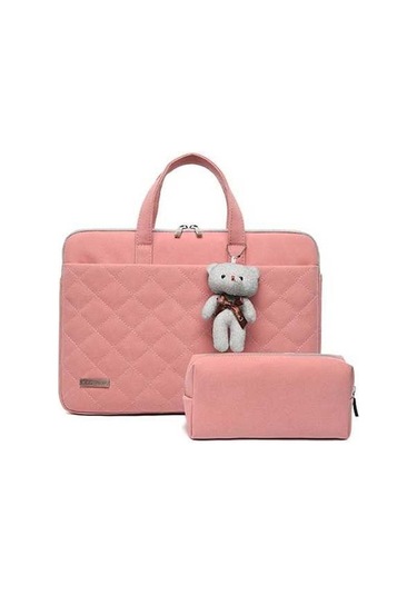 Prestigegoods Lovehome Dizüstü Bilgisayar Çantası - Pembe, 15.6/13.3/14 İnç, Kadın, El Çantası Siyah