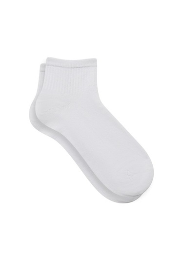 Mavi - Beyaz Soket Çorap 092625-620 Beyaz