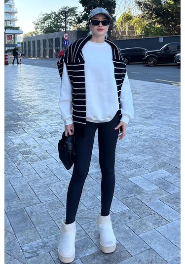 Madmext Boyalı Gri Yüksek Bel Kadın Tayt Mg2230 Boyalı Gri