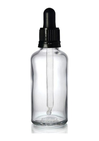 2 Adet Şeffaf Cam Şişe 50Ml Damlalıklı