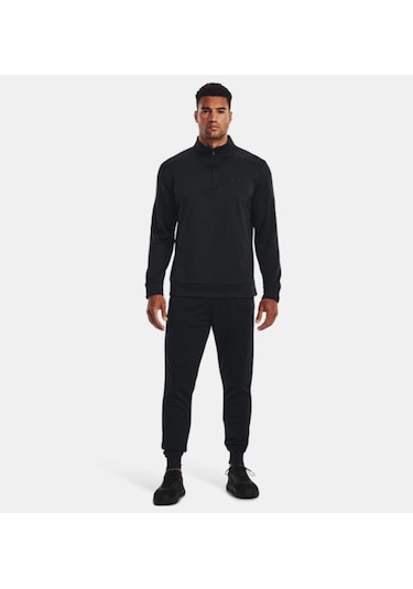 Under Armour Erkek Armour Fleece® ¼ Fermuarlı Sweatshirt 1373358-001 - Siyah