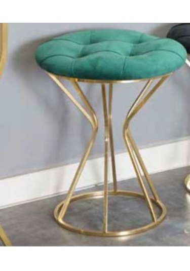 Mim Gold - Yeşil Darbuka Yuvarlak Puf Yeşil