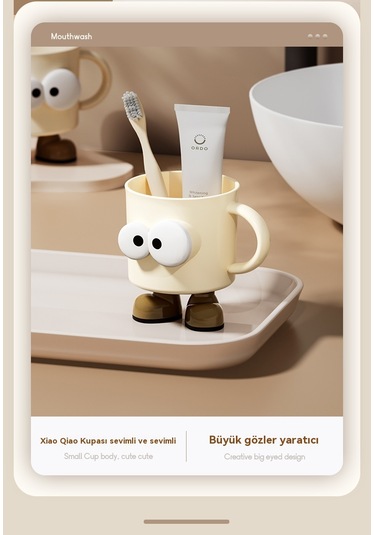 Aurora Sevimli Gargara Bardağıbeyaz Beyaz