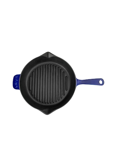 Lava Yuvarlak Saplı Izgara Tava 28 Cm Mavi Lv Y Gt 28 K0 B