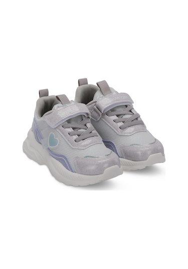 Slazenger KLARION Çocuk Cırt Cırtlı Gri / Mor Günlük Spor Ayakkabısı