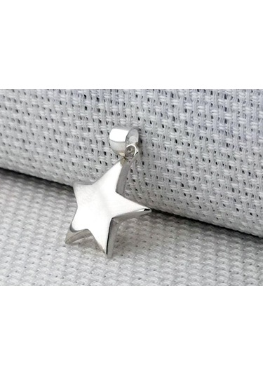 Takıhan Parlak Yıldız Tasarımlı 925 Ayar Gümüş Kolye Ucu