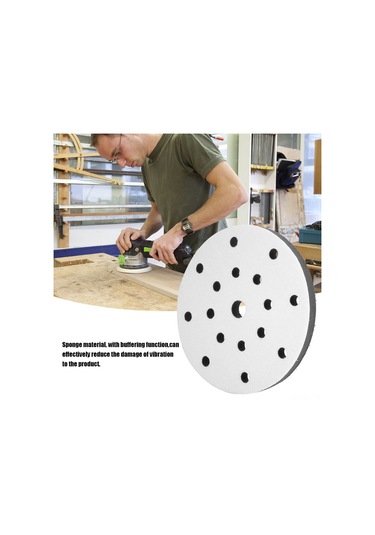 Lemestar 150mm Yumuşak Süngerli Titreşim Önleyici Zımpara Pedi 15 Delik - Sessiz Ve Kolay Kullanım