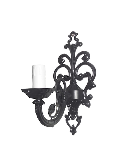 Siyah Döküm Aplik E 14 Duy