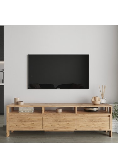 Atlas 3 Kapaklı Tv Ünitesi 160 Cm Atlantik Çam