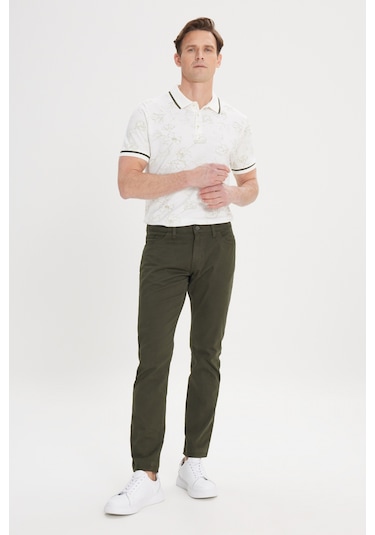 Ac&Co / Altınyıldız Classics Slim Fit Dar Kesim Pamuklu Esnek Chino Erkek Pantolon - Haki Ac&Co / Altınyıldız Classics Slim Fit Dar Kesim Pamuklu Esnek Chino Erkek Pantolon - Haki