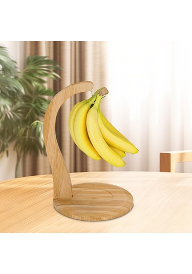 Suntek Muz Tutucu Standı Çok Fonksiyonlu Taşınabilir Ev Için Ahşap Rengi